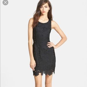 Astr the label Black floral lace appliqué dress